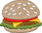 Burger Embroidered Icon