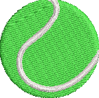 Tennis Ball Embroidered Icon