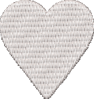 White Heart Embroidered Icon