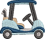 Golf Cart Embroidered Icon