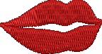 Lips2 Embroidered Icon