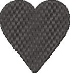 Black Heart Embroidered Icon