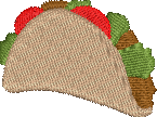 Taco Embroidered Icon