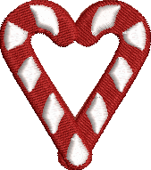 XMAS24 CANDYCANE HEART Embroidered Icon