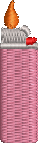 Pink Lighter Embroidered Icon
