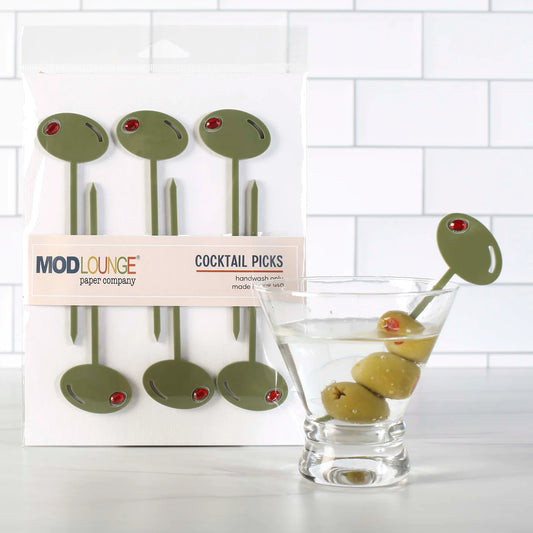 Acrylic Olive Martini Picks