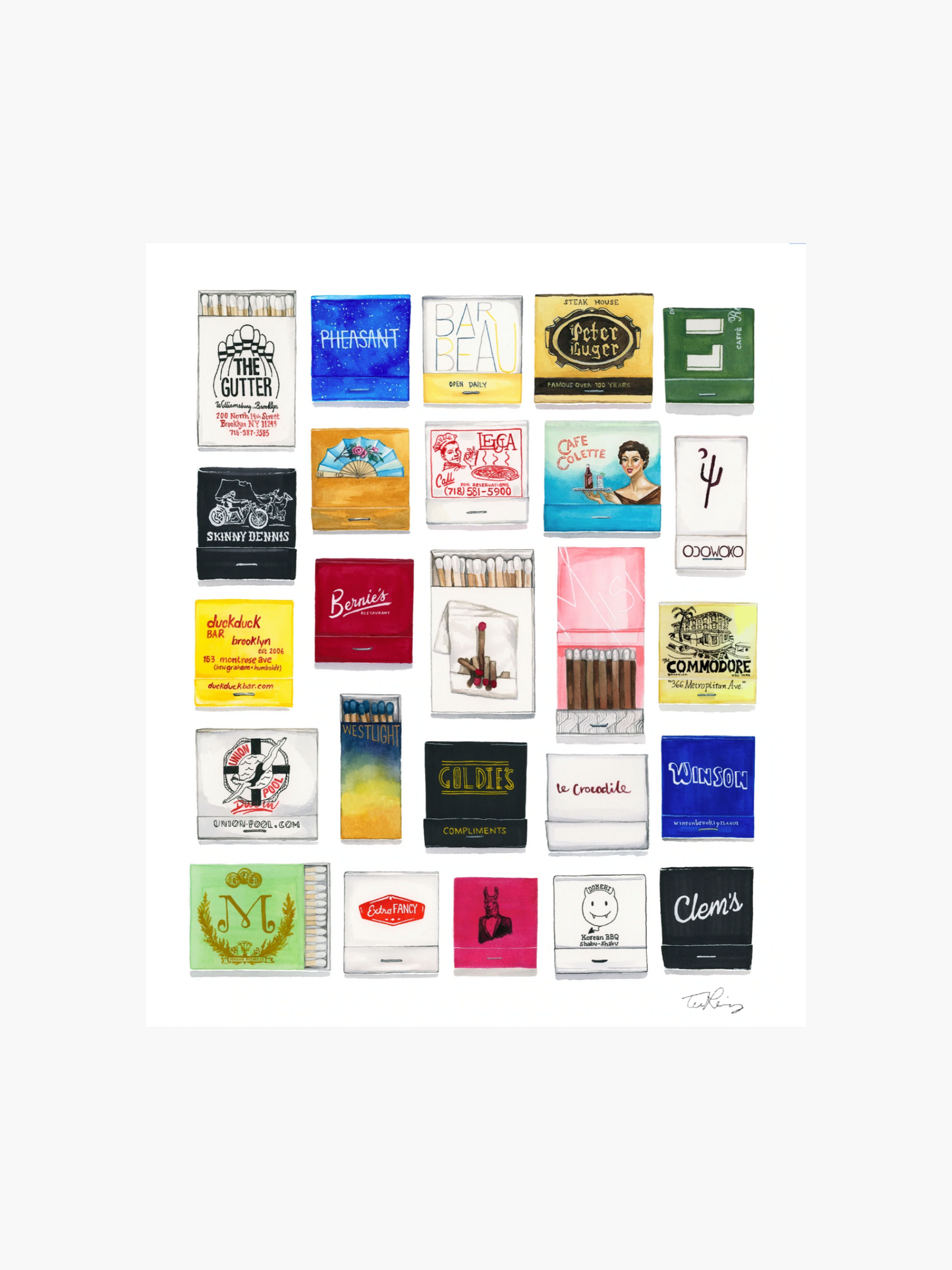 The Matchbook Collection Prints